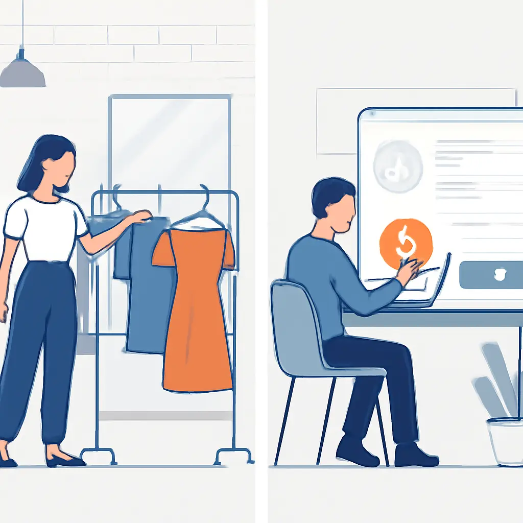 Сравнение покупок в обычном магазине и с помощью криптообменника