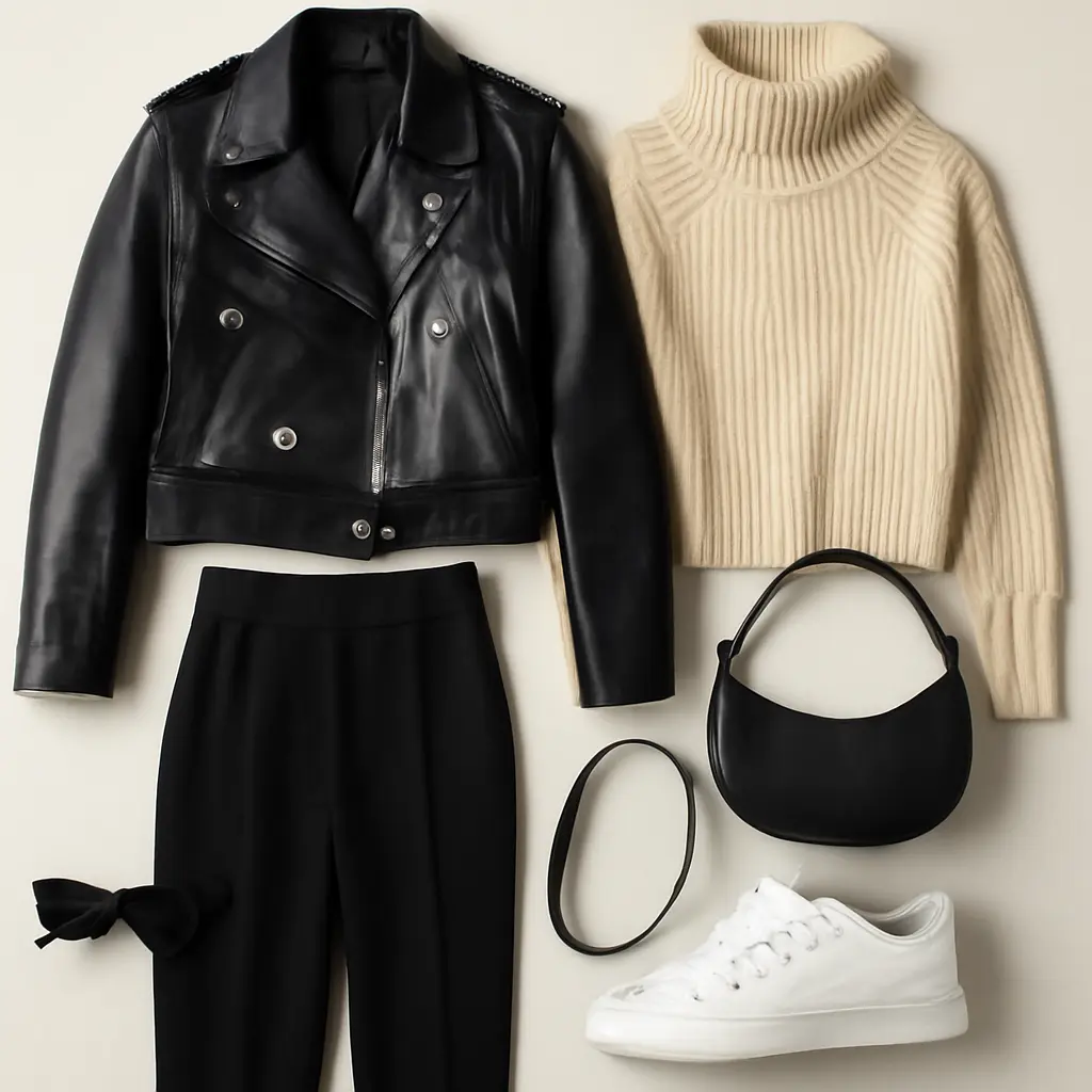 Коллаж актуальных вещей и аксессуаров 2024