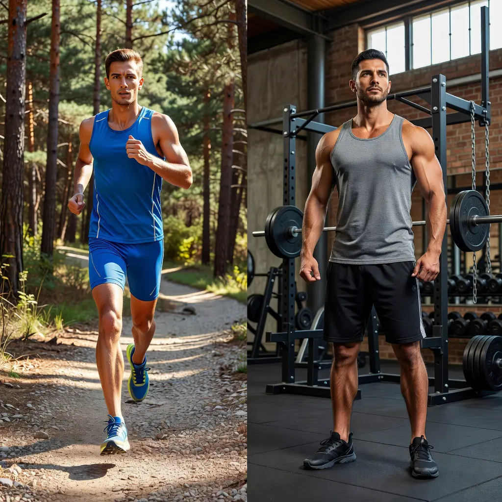 Running vs gym apparel Сравнение экипировки для бега и зала