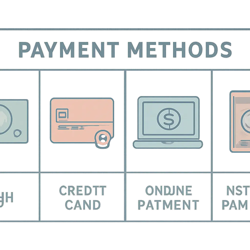 Диаграмма сравнения способов оплаты