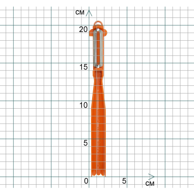 Нож-овощечистка с круглой ручкой Borner 3000346 оранжевый